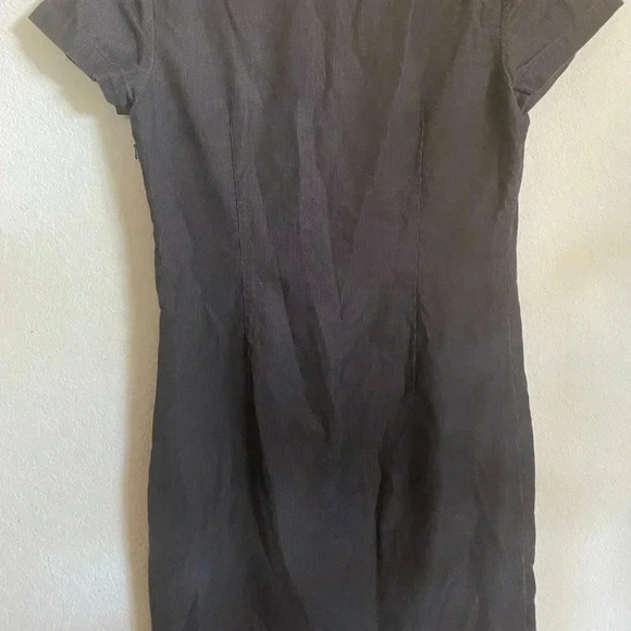 Boden Montmartre Needlecord Finewale Pintuck Corduroy Charcoal Grey Dress 4R - Picture 10 of 12